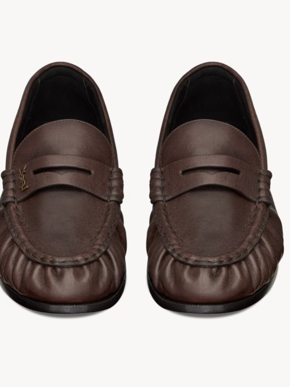 Saint Laurent - PARIS BROWN - LE LOAFER supple in matte leather - 43.5 FR - Picture 8 of 10